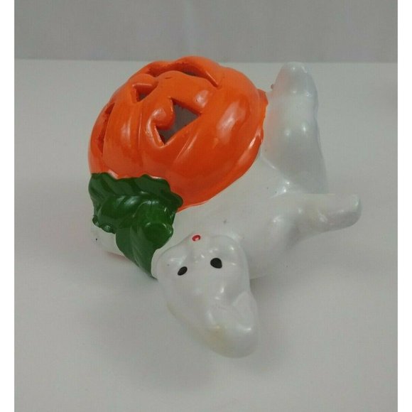 Vtg Robert Alan Candle Company 5" Tall Ghost Votive Lamp In Original Box #80023 - Picture 11 of 11